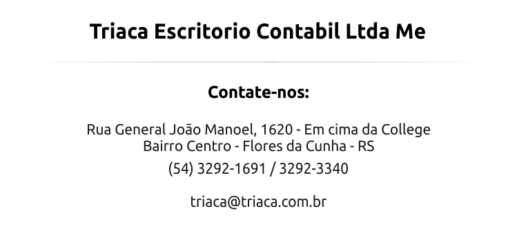 Informações de Contato - Telefone Triaca Escritorio Contabil Ltda Me